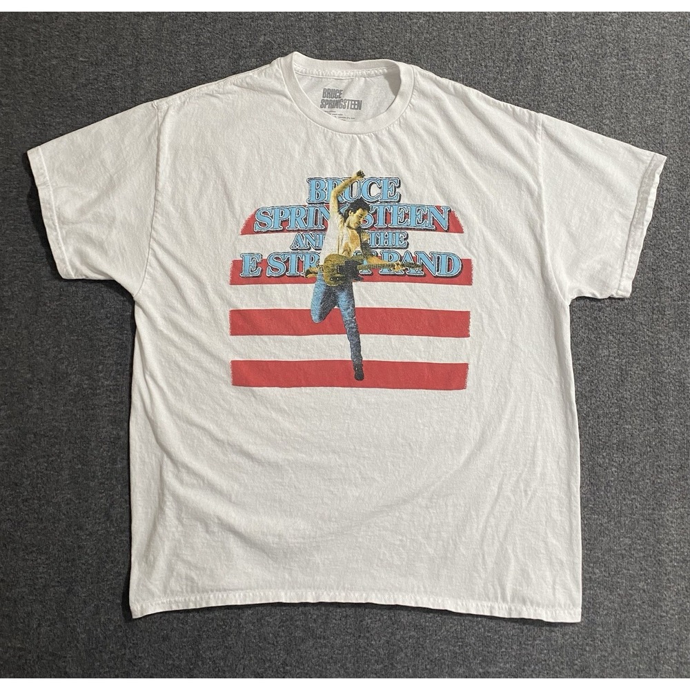 Bruce Springsteen Born In The USA World Tour T-Shirt Mens Large White